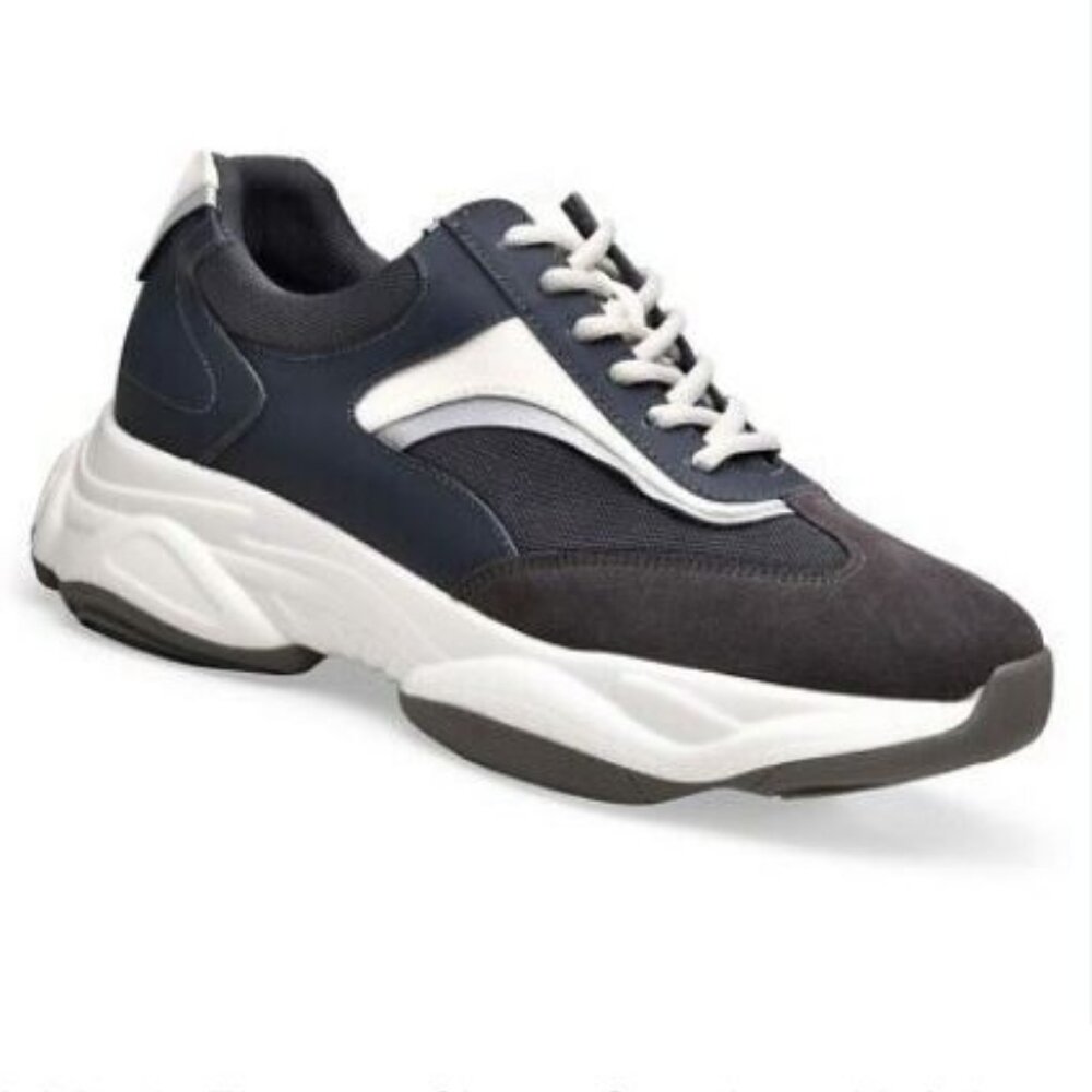 Men's CMR Chamaripa Chunky Height Increase Sneakers, Size 6.5, Blue Beige